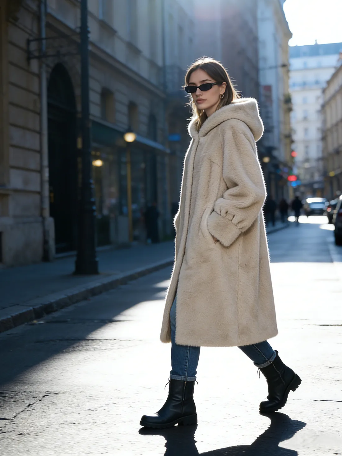 Premium Fur Coat styled as fashion outerwear