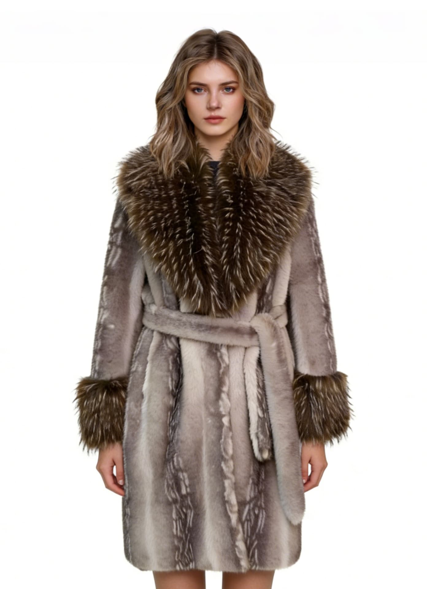 Silver Fox Fur Coat clean catalog product view
