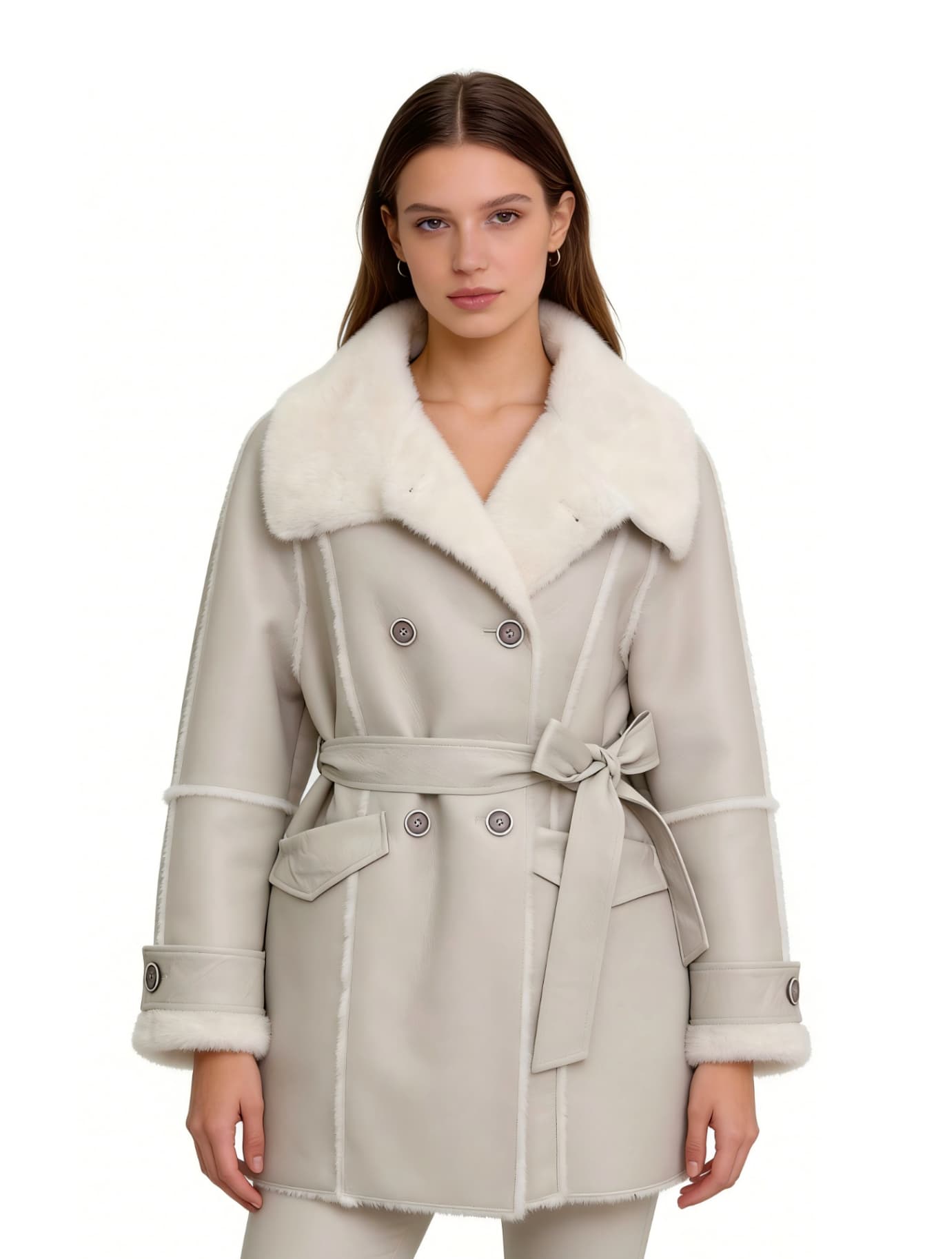 Silver White Fox Coat