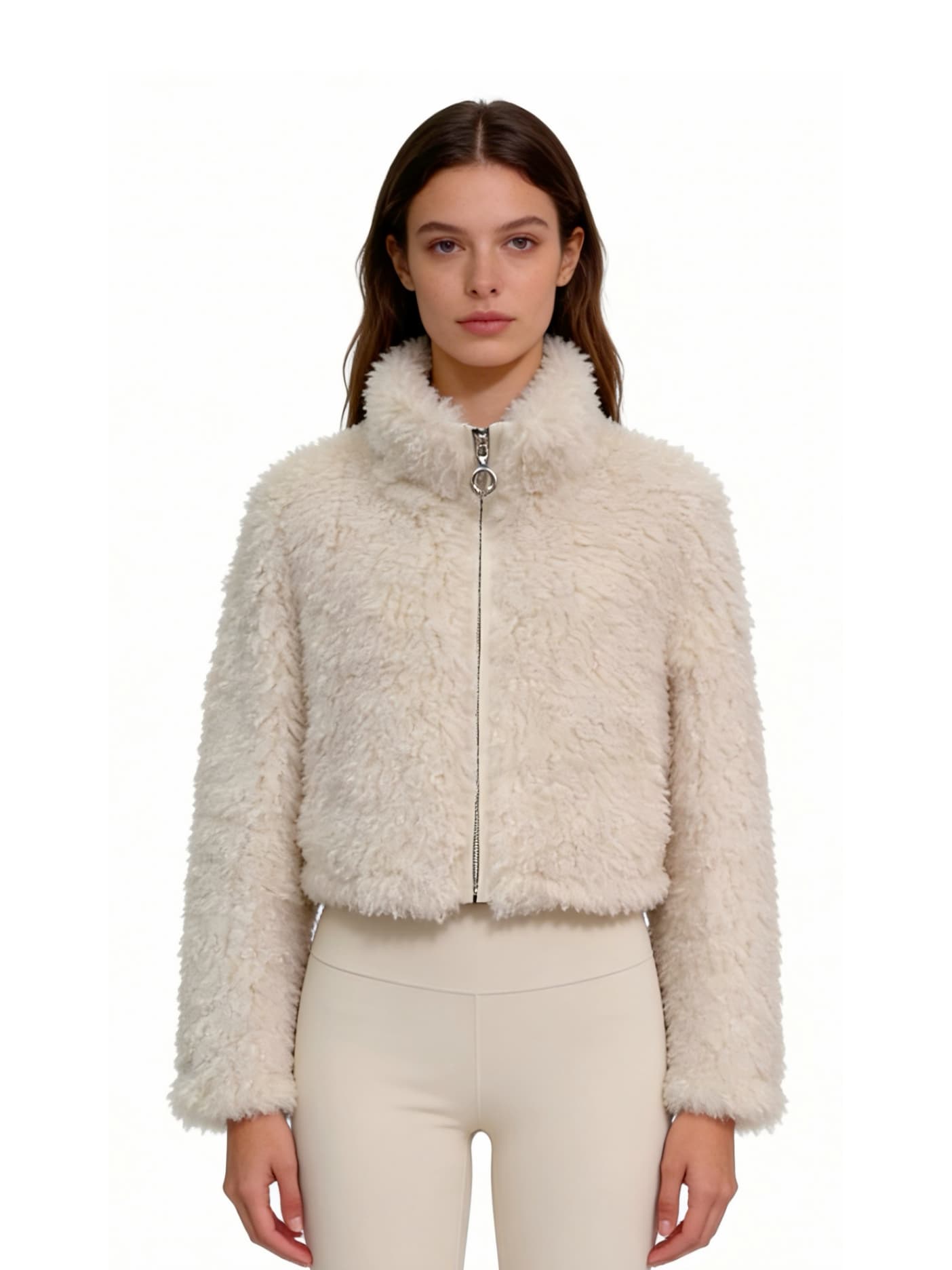 White Midi Fur Coat