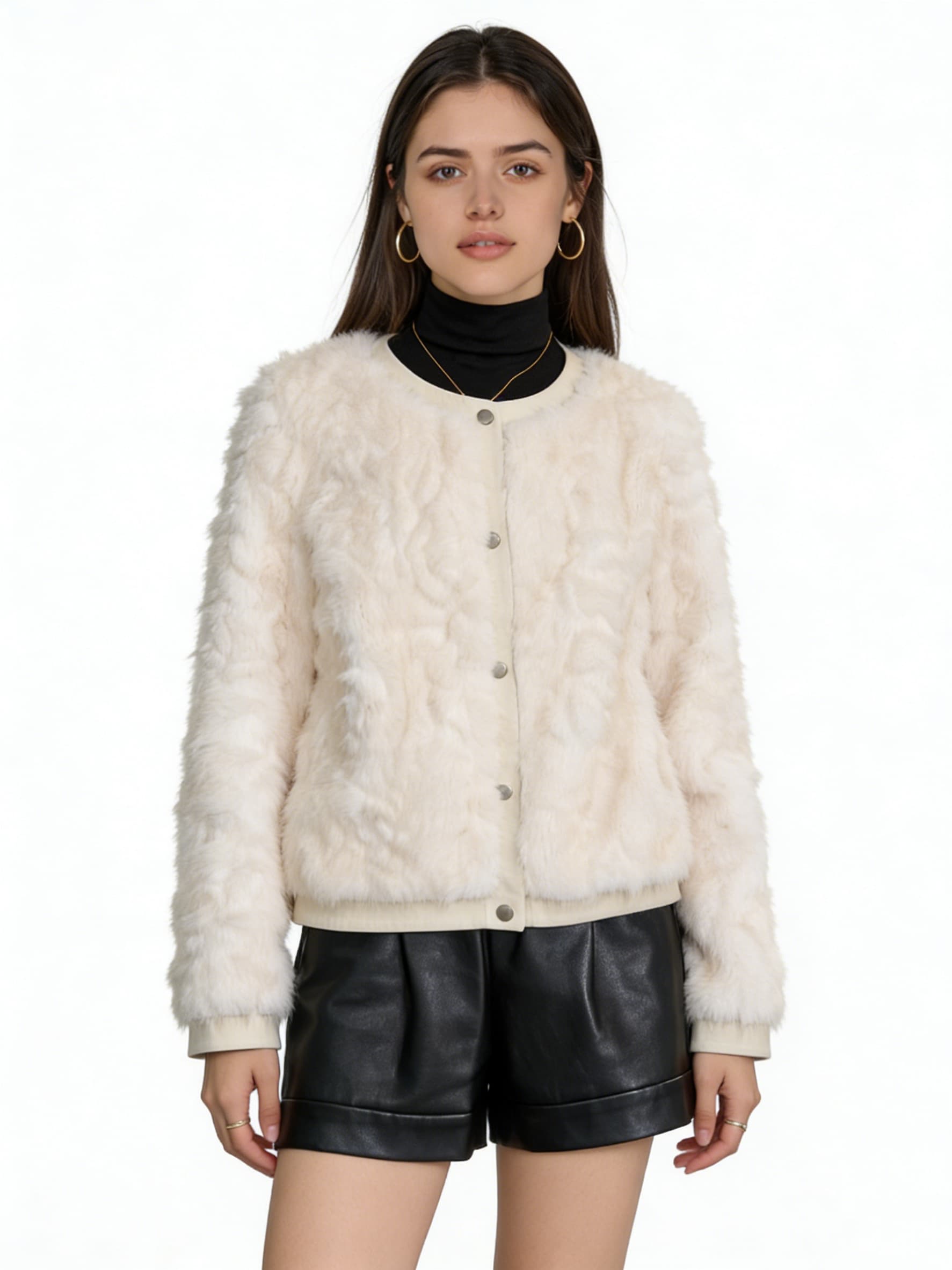 White Fur Coat JC5310