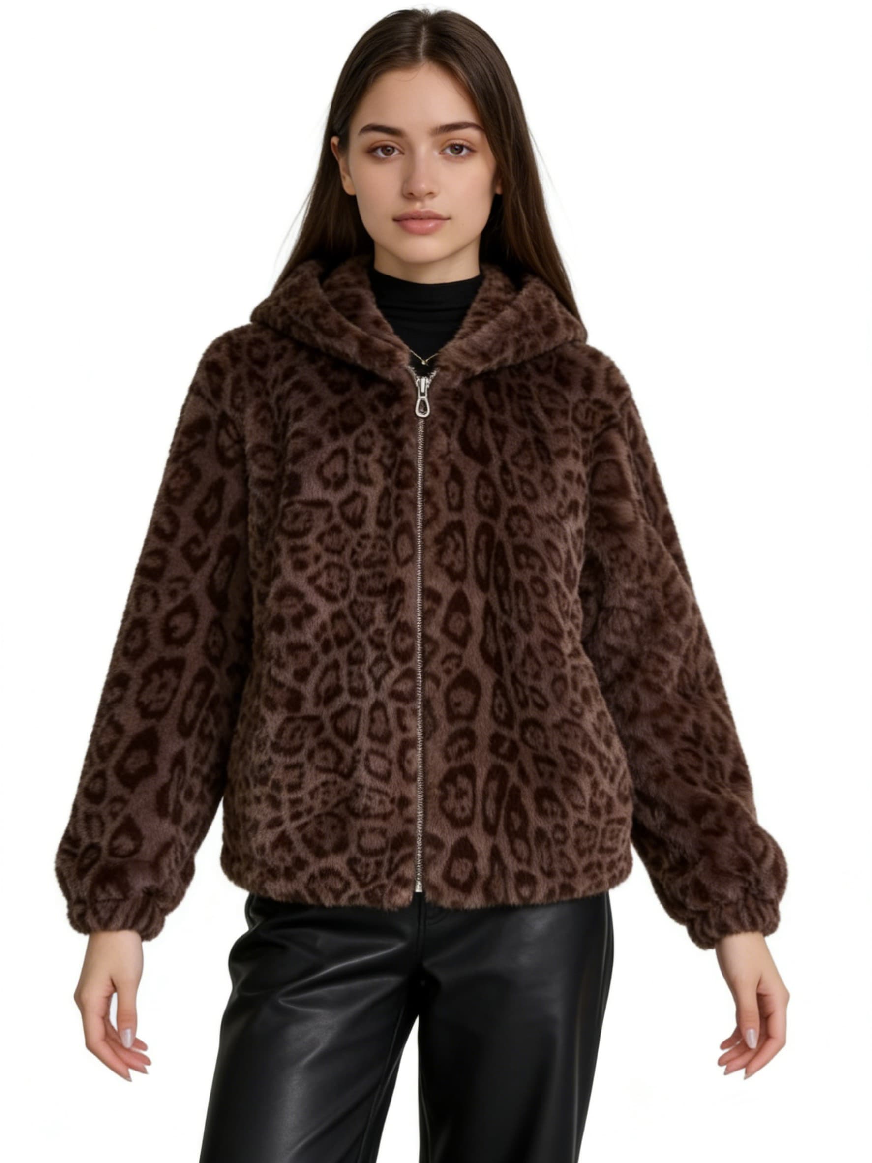 Tiger Gray Fur Coat JC5319