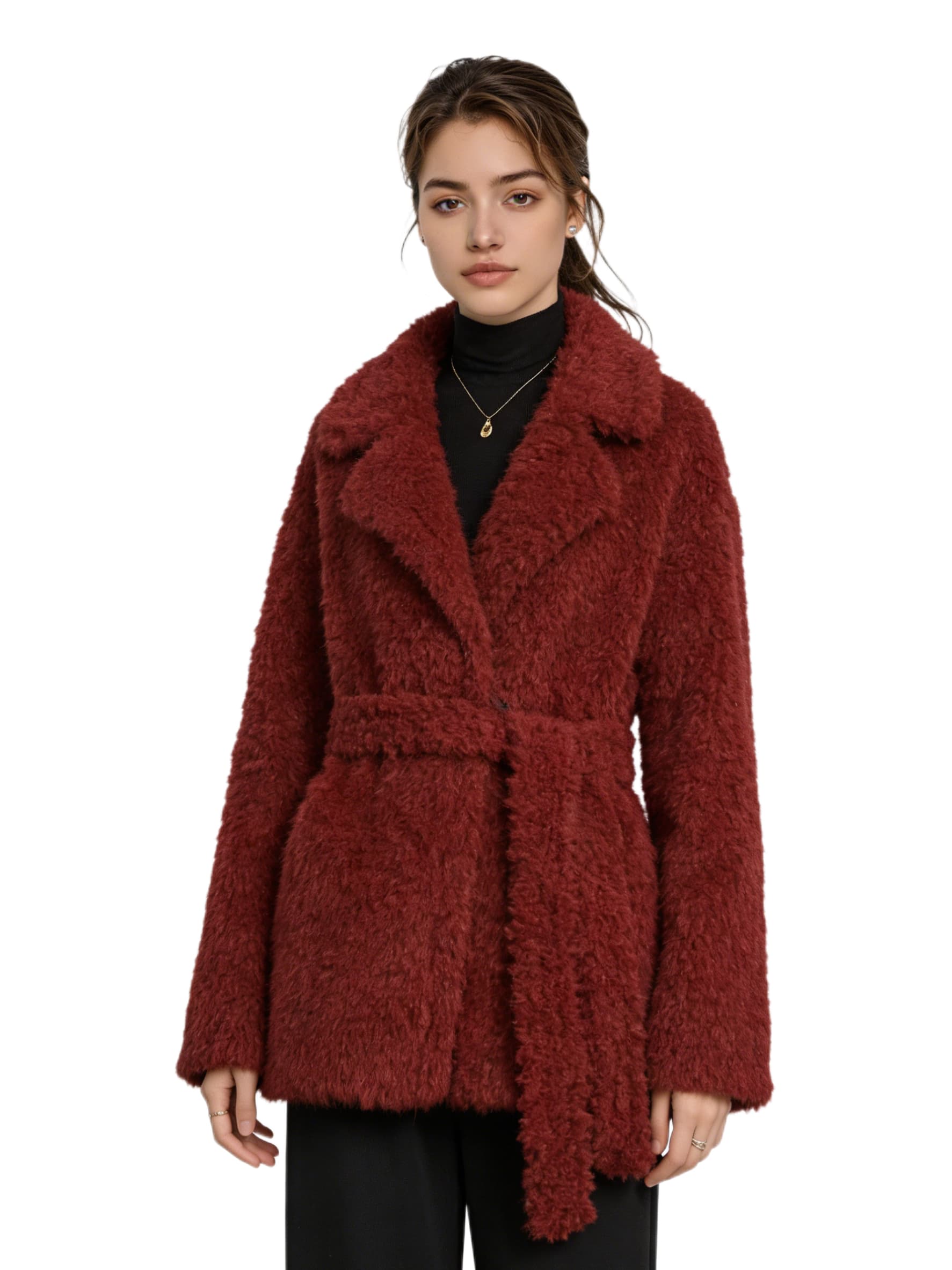 Brown & Red Fur Vest JC8582